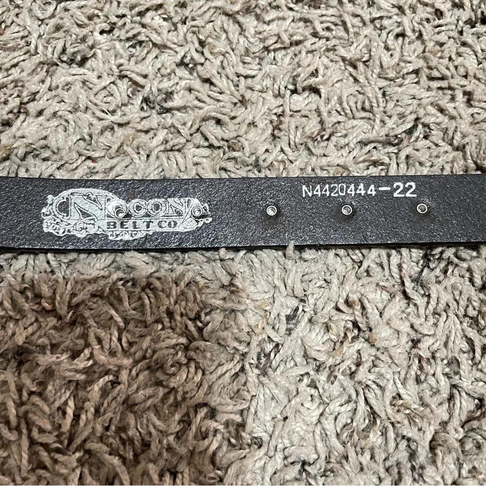 Nocano Kids Genuine Brown‎ Leather Belt Studs & Rhinestones Sz 22 Western Belt